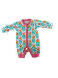 Combinaison bébé manches longues – Fleurs colorées