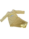 Ensemble 2 pièces bébé – Jaune rayé canards