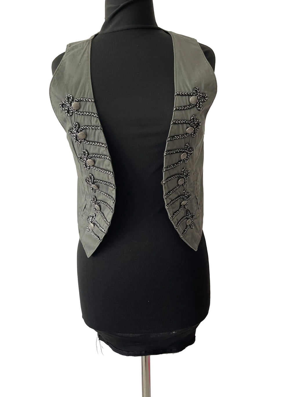 Gilet d'officier kaki à brandebourgs