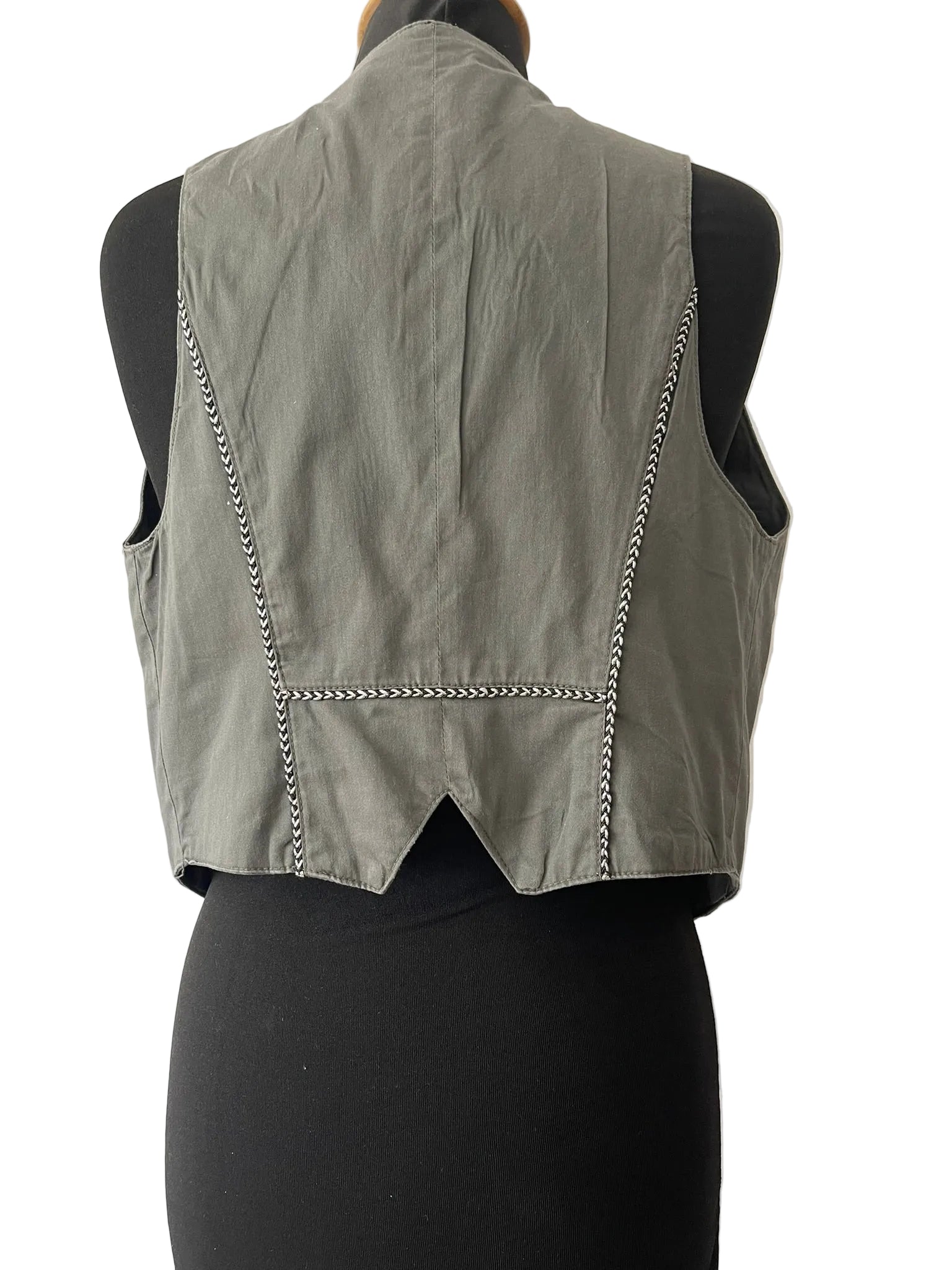 Gilet d'officier kaki à brandebourgs