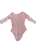 Body bébé manches longues – Rose poudré uni