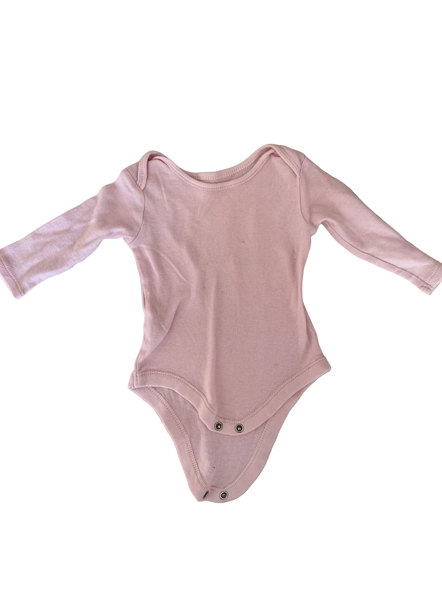 Body bébé manches longues – Rose poudré uni