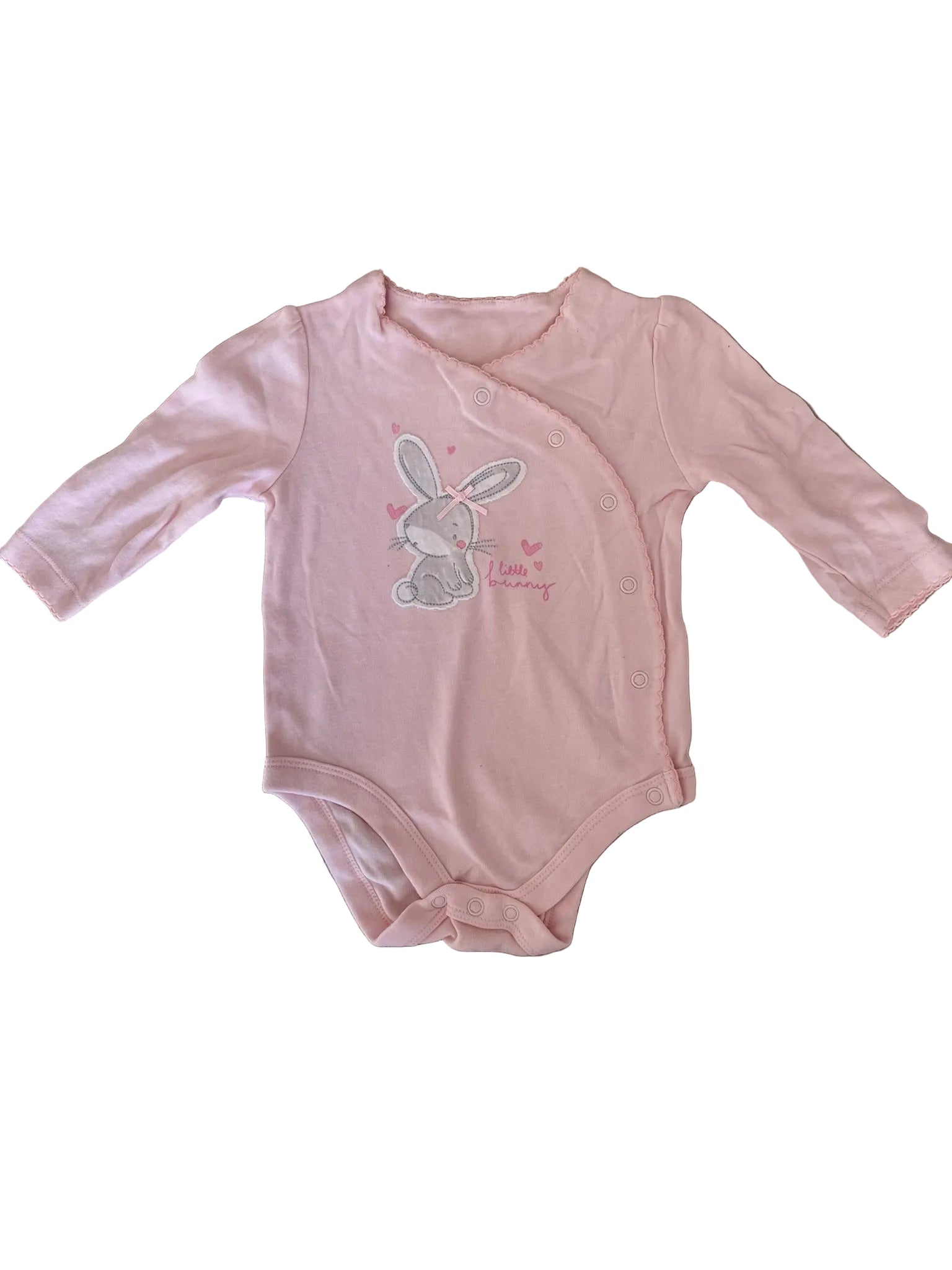 Body bébé cache-cœur – Rose Little Bunny