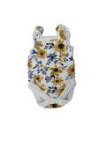 Body bébé sans manches – Blanc fleurs jaunes & bleues