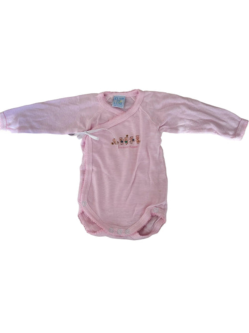 Body bébé cache-cœur Clair de Lune – Rose rayé Five Little Kittens