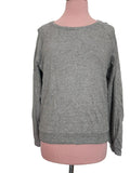 Pull gris chevron manches longues