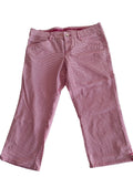 Pantalon 7/8 imprimé géométrique rose fuchsia