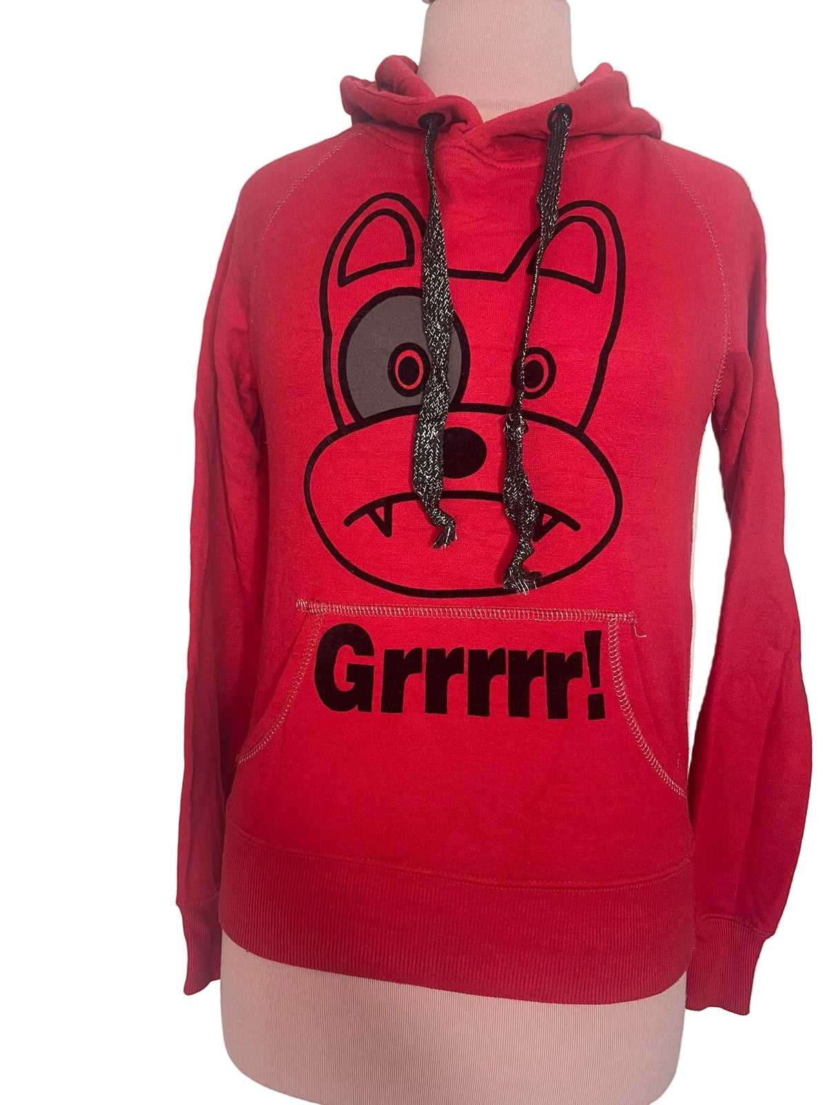 Sweat a capuche rouge Grrrrr!