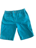 Short bermuda turquoise coton cinq poches