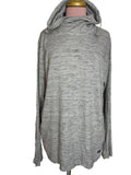 Sweat à capuche gris chiné