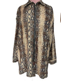 Chemise imprimé python zippée