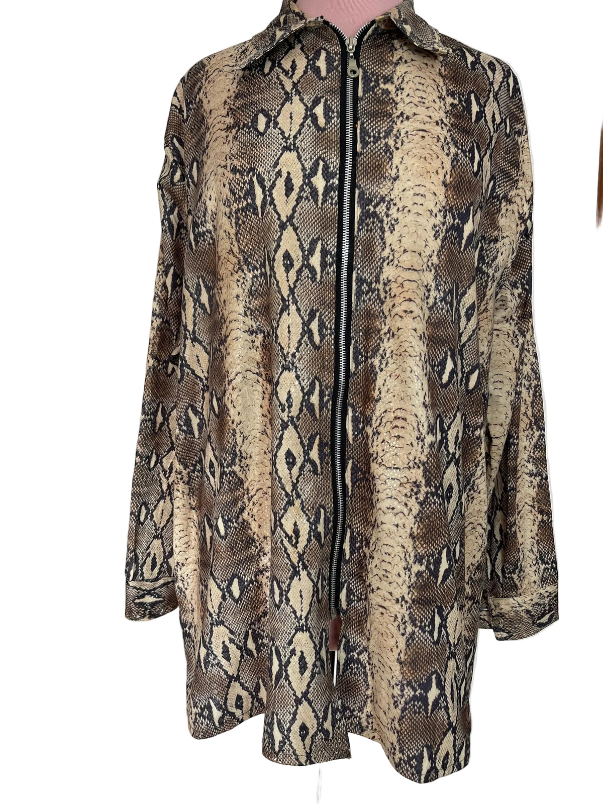 Chemise imprimé python zippée