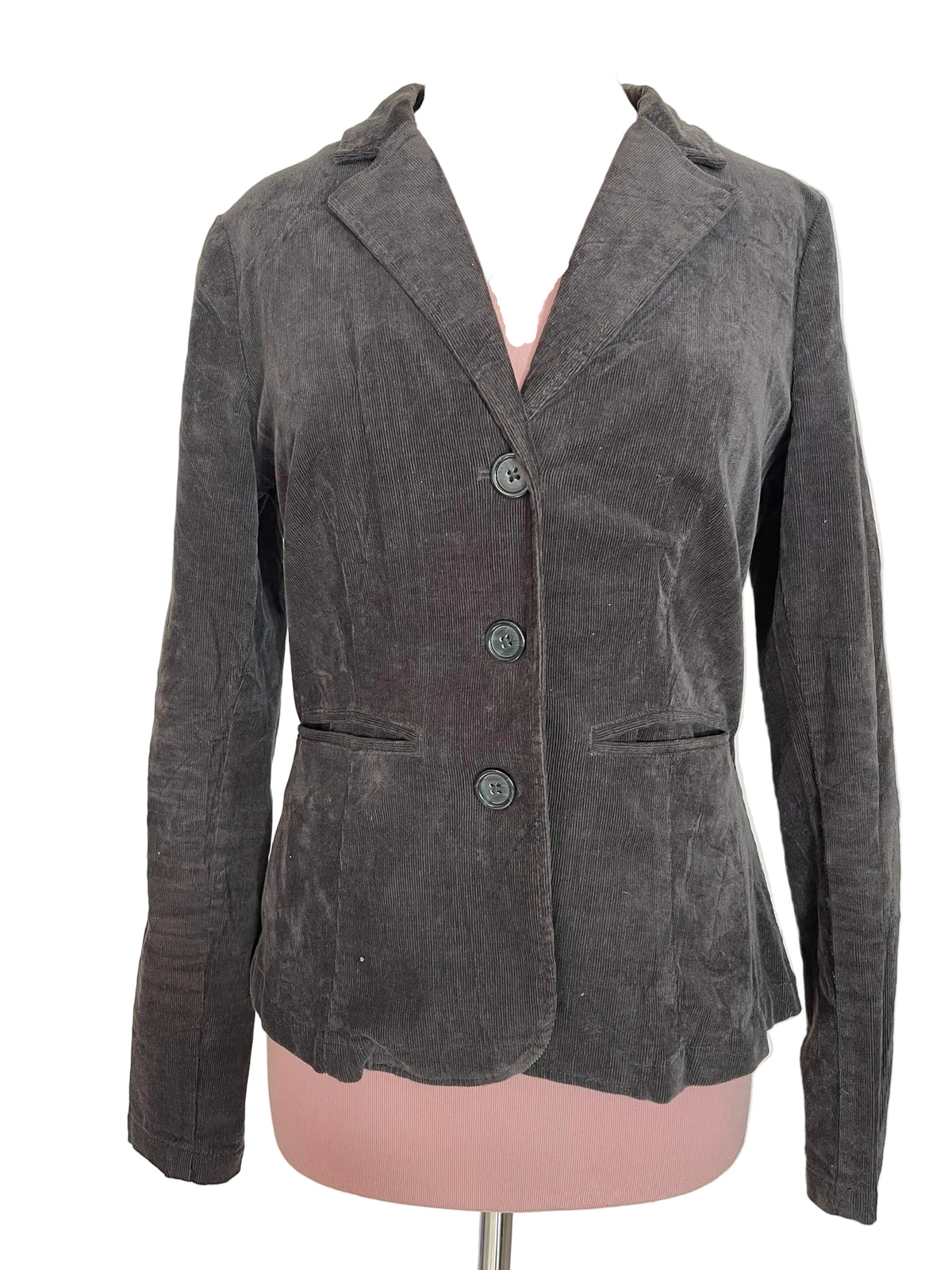 Blazer en velours côtelé marron