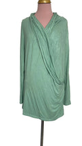 Robe vert sauge drapé cache-cœur