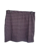Mini-jupe pied-de-poule noir et rose