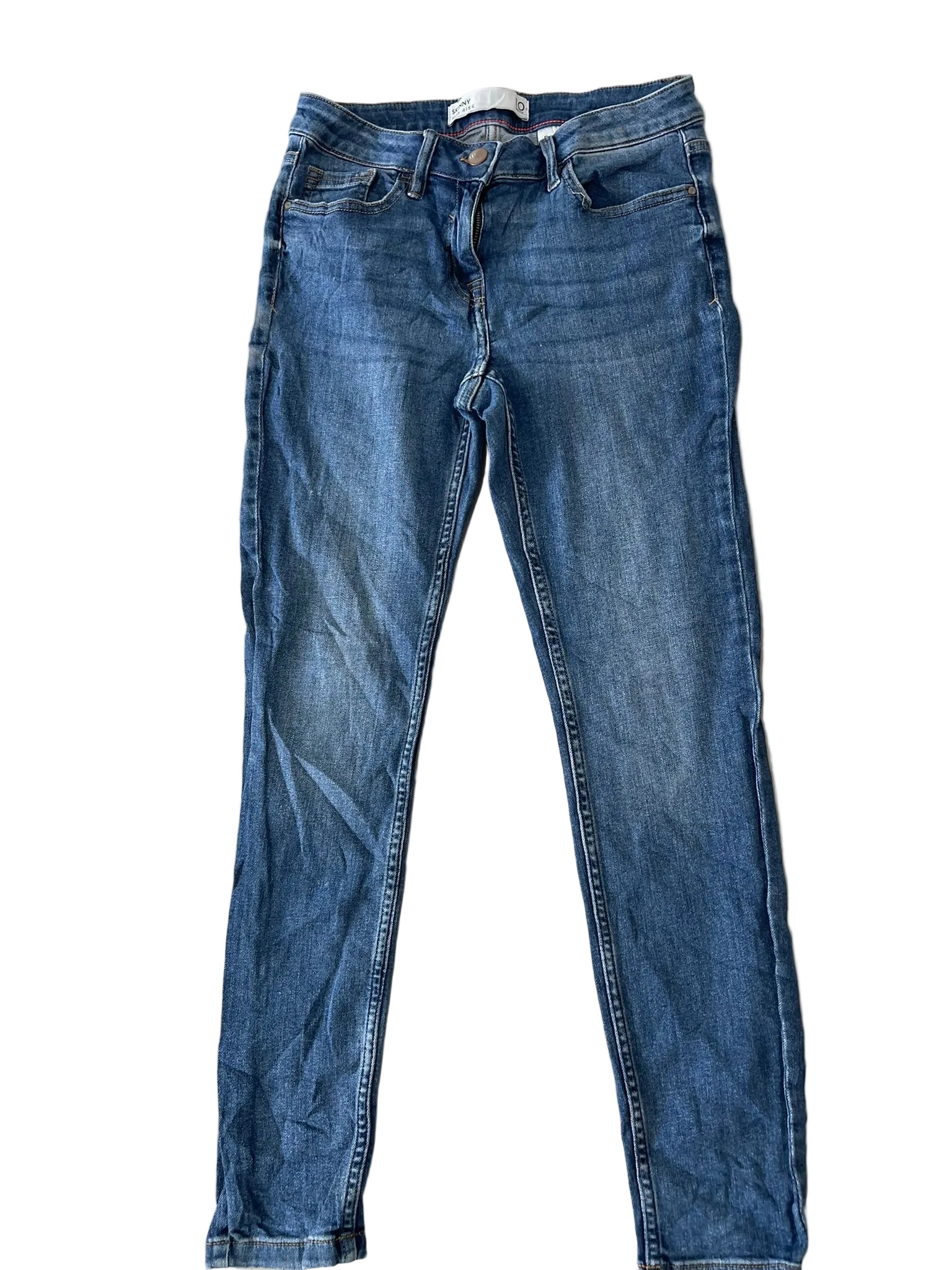Jean skinny bleu délavé taille basse Skinny femme