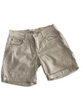 Short jean beige crème revers 5 poches