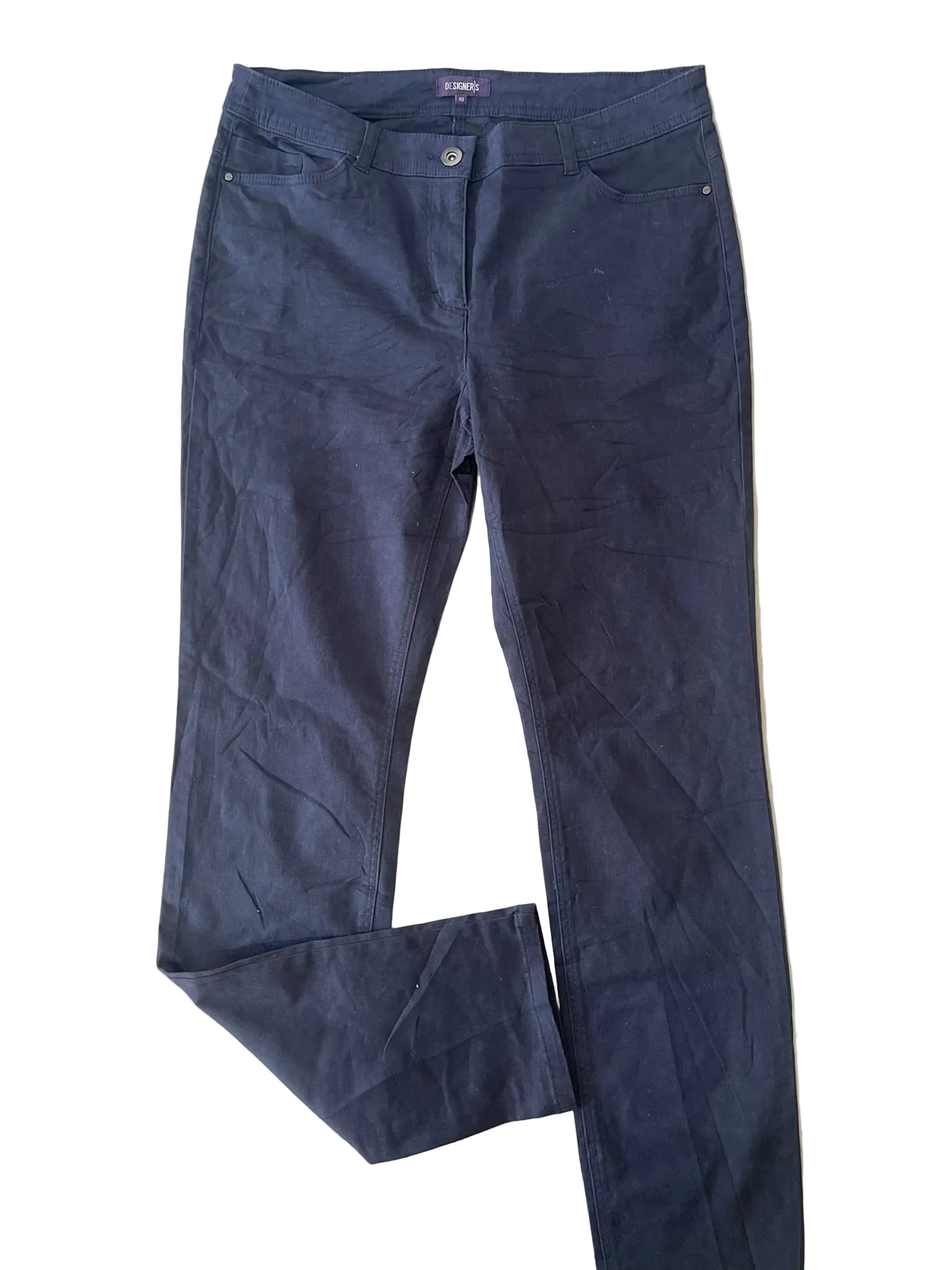 Pantalon slim bleu nuit Designer's femme