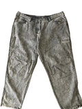 Jean boyfriend gris délavé acide poches zippées Boyfriend Tapered femme