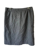 Jupe crayon gris anthracite rayures fines femme