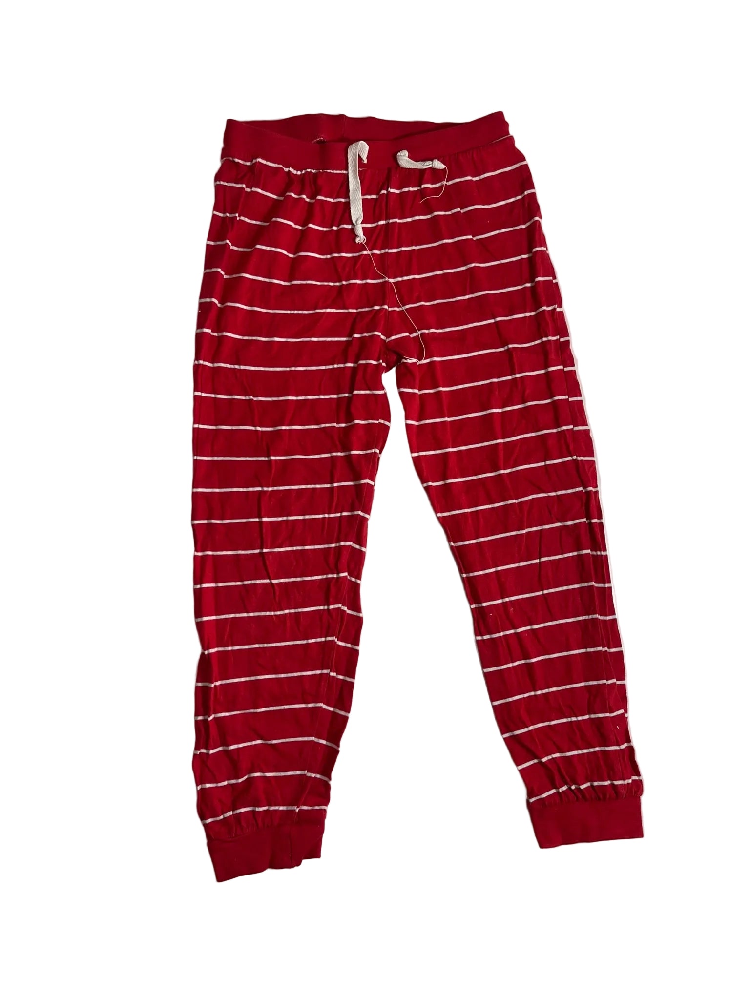 Pantalon jogging rayé rouge et blanc enfant