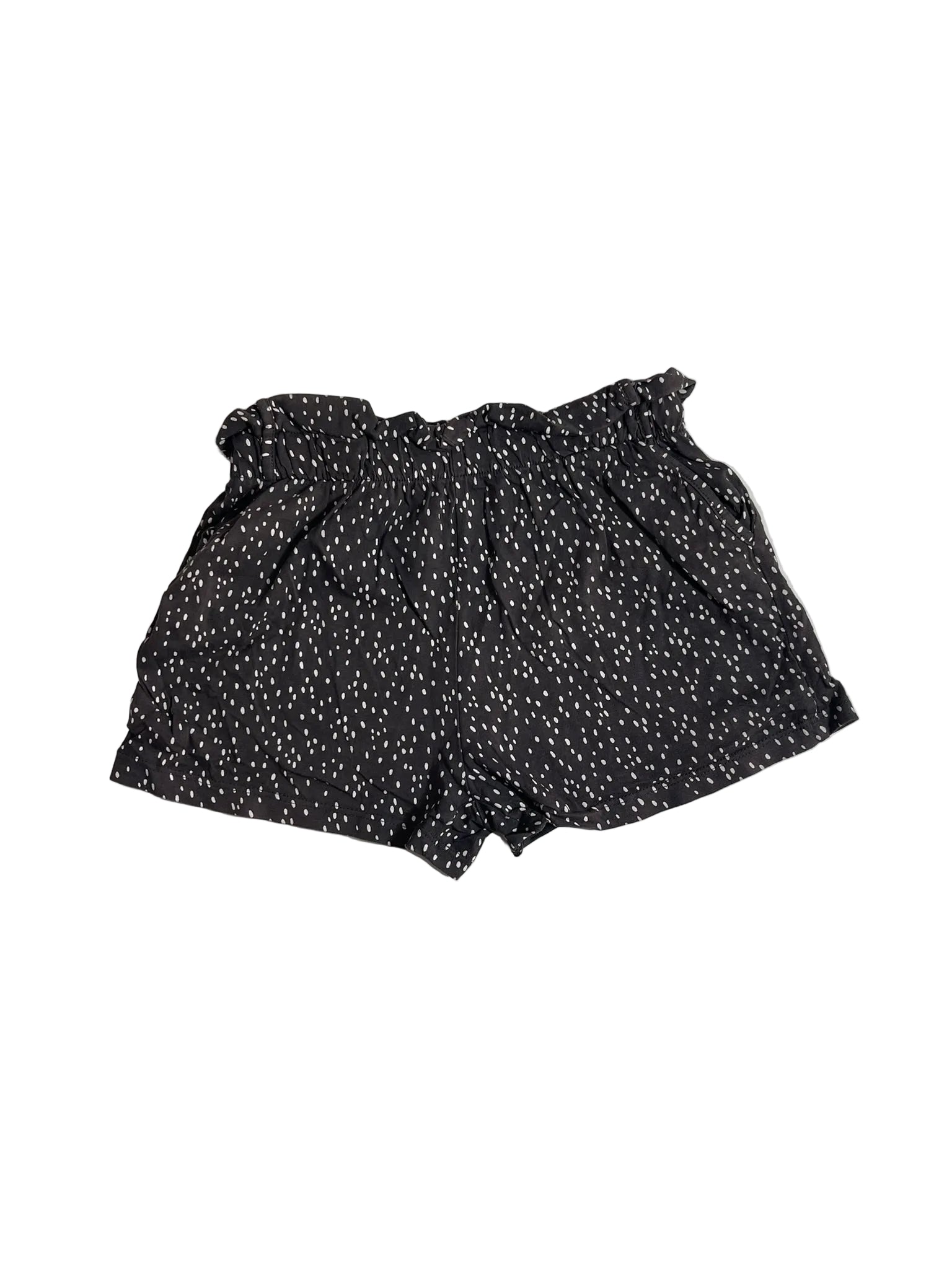 Short fluide noir pois blancs enfant