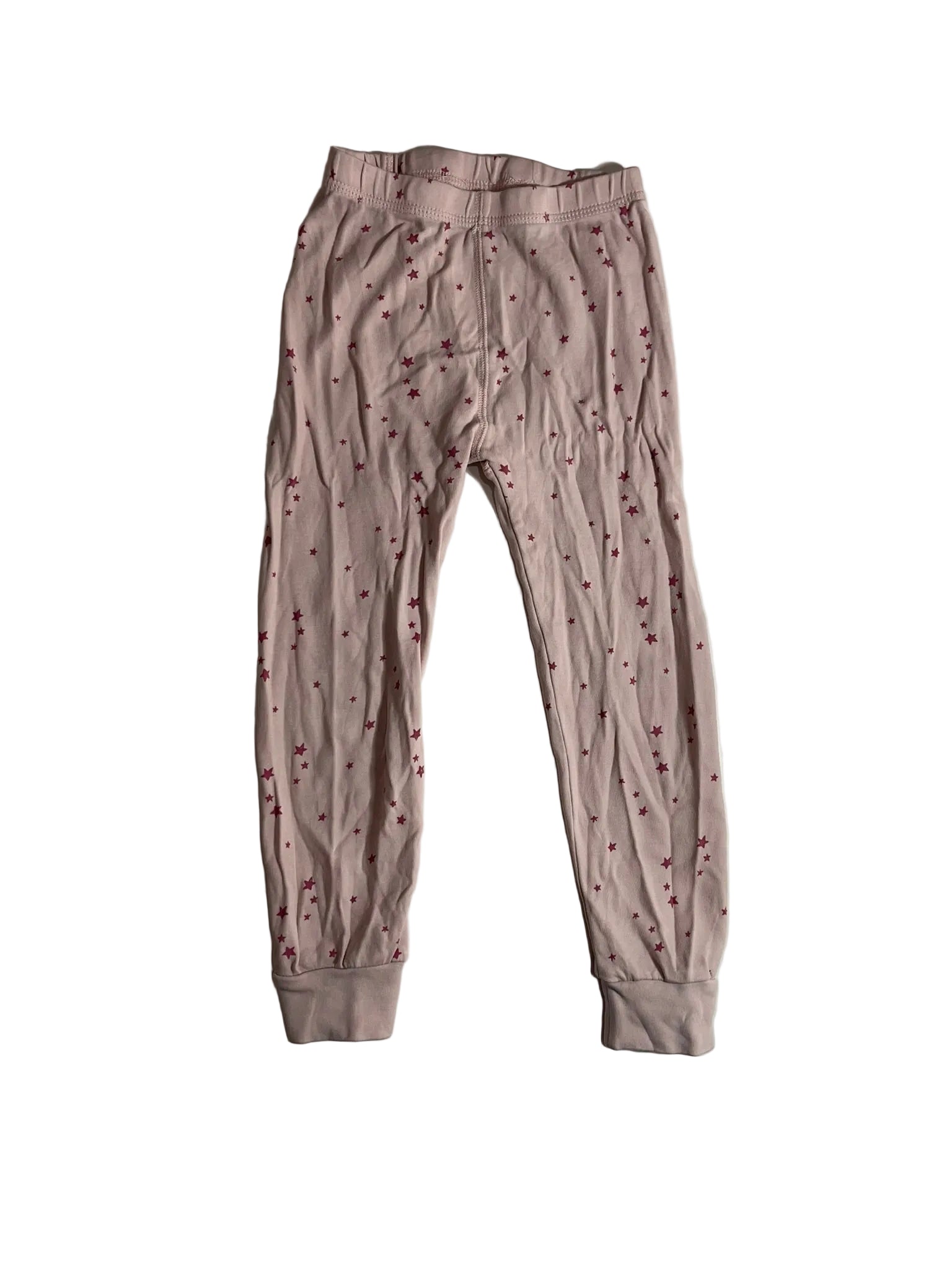 Pantalon pyjama rose pâle étoiles roses enfant
