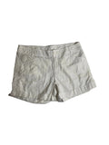Short blanc lin grandes poches femme