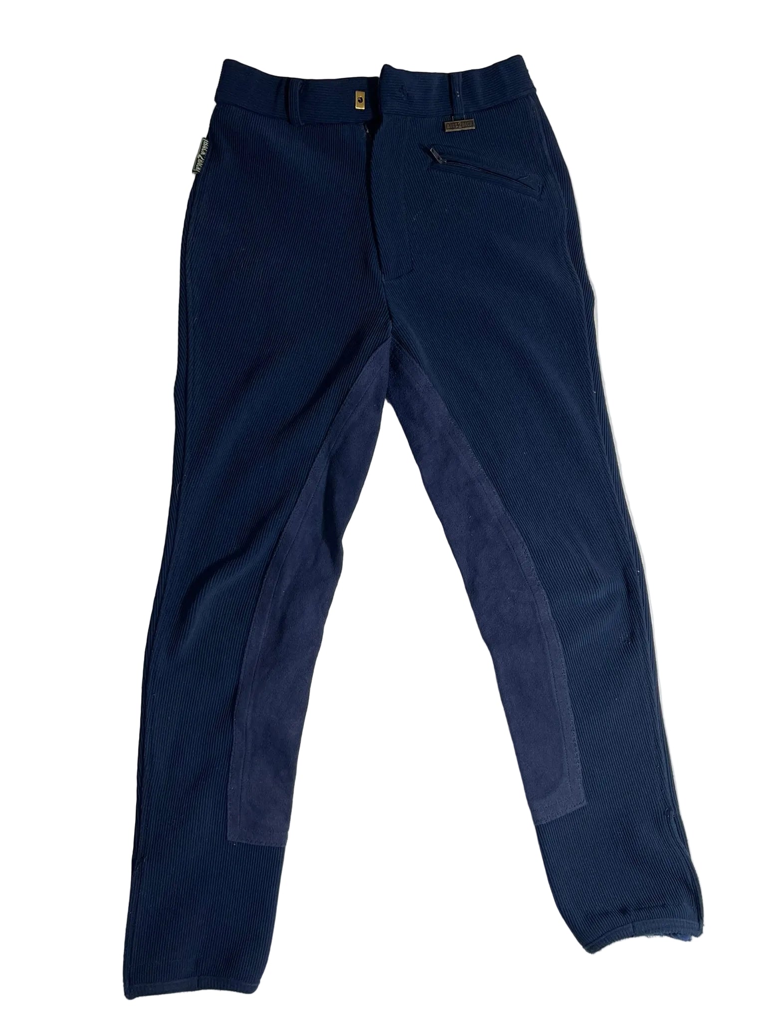 Pantalon équitation velours côtelé marine enfant