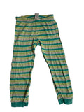Pantalon pyjama rayé vert menthe et gris enfant