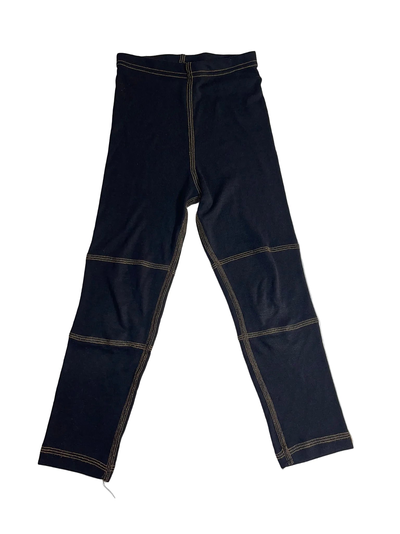 Legging noir surpiqûres dorées enfant
