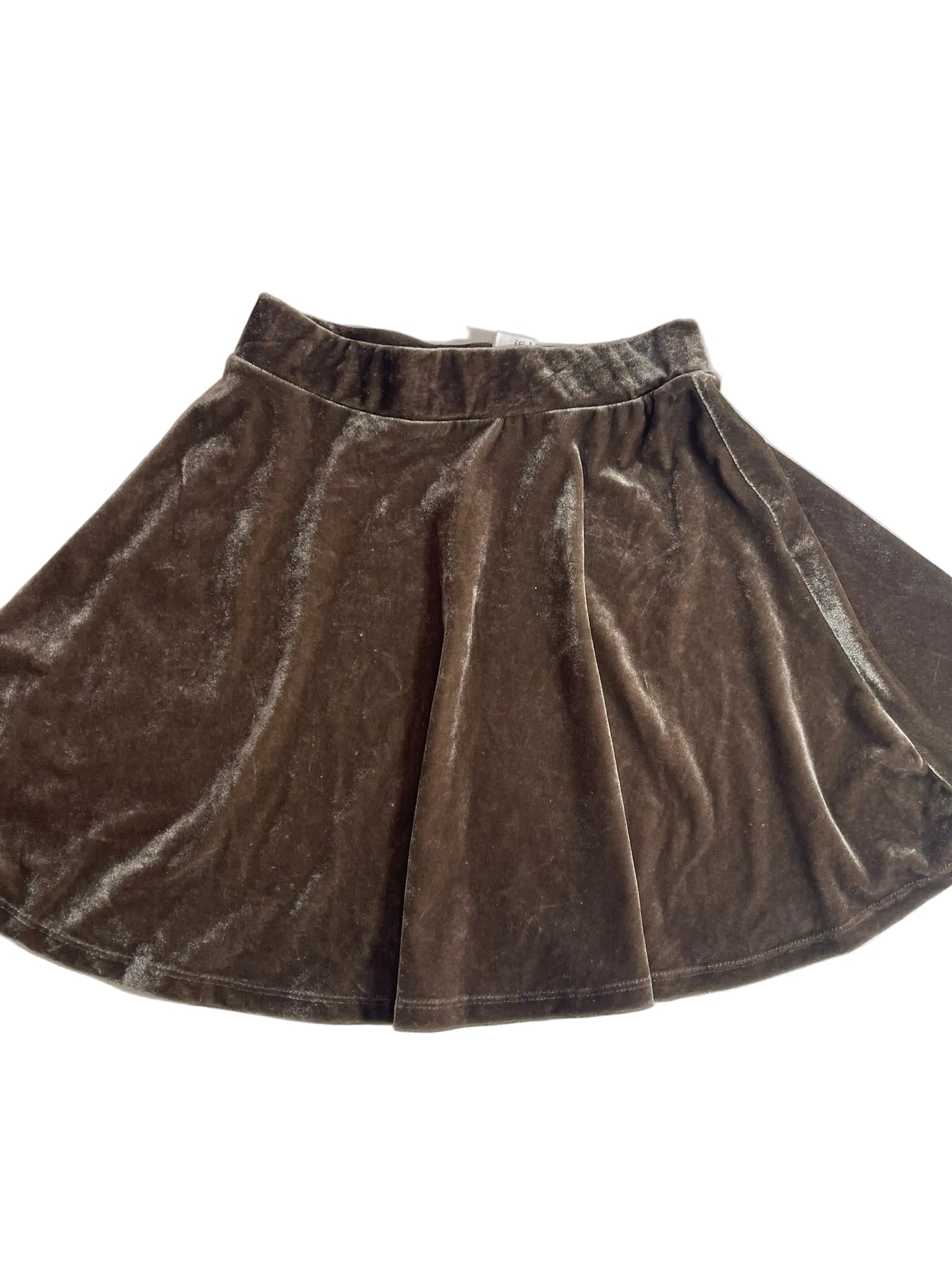 Jupe velours taupe sauge enfant vue 1
