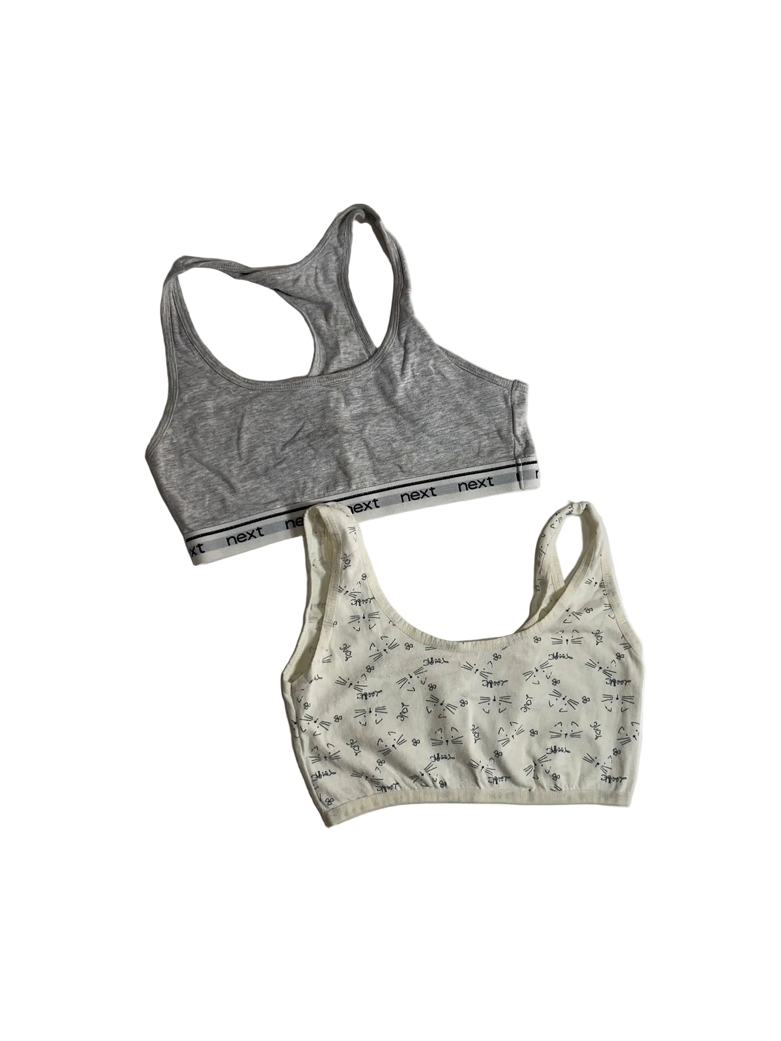 Lot 2 brassières sport fille Next et motif chats