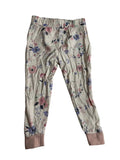 Pantalon pyjama crème floral licornes bébé