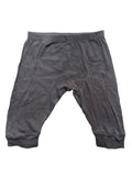 Pantalon bébé gris chiné molleton poignets côtelés