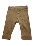 Legging bébé beige sable chiné boutons décoratifs poignets côtelés