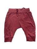 Pantalon jogging bébé bordeaux vieux rose molleton