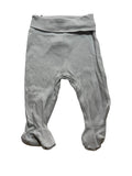Pantalon bébé gris clair chiné avec pieds intégrés