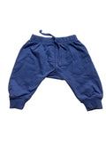 Pantalon jogging bébé bleu violet uni cordon