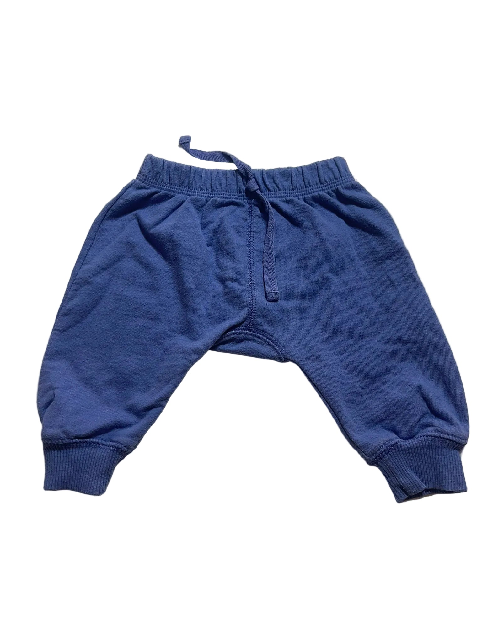 Pantalon jogging bébé bleu violet uni cordon
