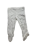 Legging bébé blanc pieds intégrés petites étoiles marines