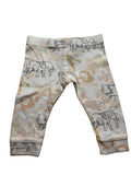 Legging bébé blanc imprimé animaux safari