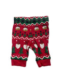 Legging bébé rouge Noël gnomes sapins puddings