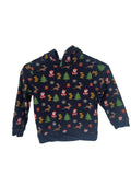 Sweat à capuche enfant imprimé Noël – Marine