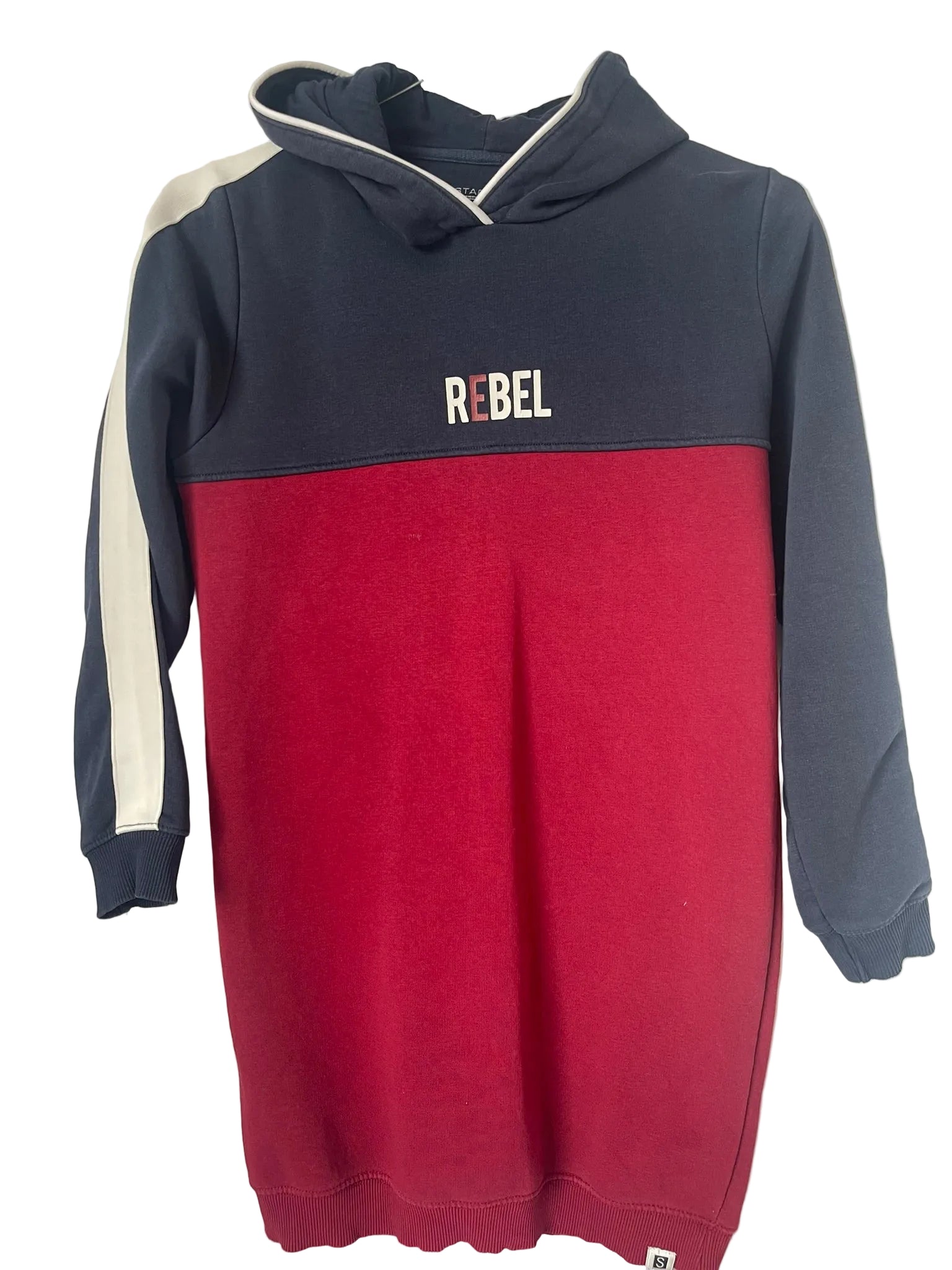 Robe sweat à capuche Rebel – Marine & Bordeaux