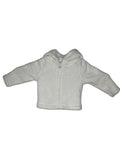 Veste polaire bébé à capuche – Blanc uni