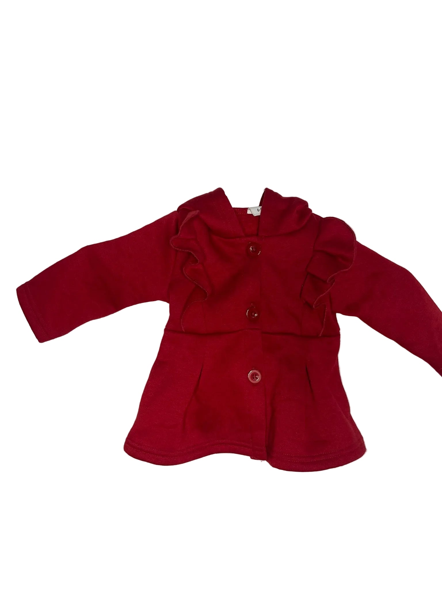 Veste bébé à volants – Rouge bordeaux