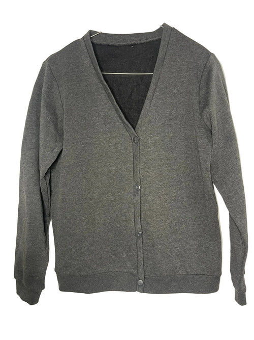 Cardigan col V – Gris anthracite chiné
