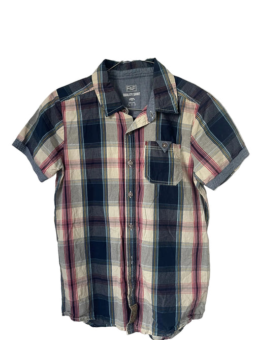 Chemise à carreaux manches courtes F&F garçon