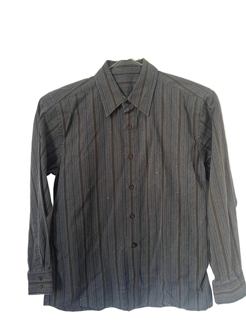 Chemise à rayures noir et blanc pointillés – Sans marque